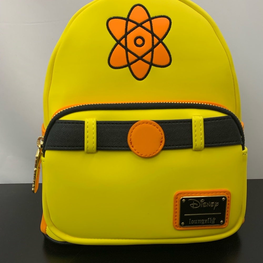 Loungefly Yellow and Orange Disney Atom Mini Backpack